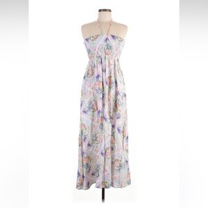 Anthropologie Maaji floral patchwork smocked halter midi dress